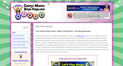 Desktop Screenshot of garysmomsbingopage.com