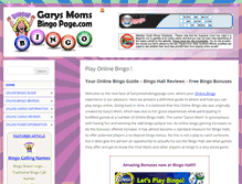 Tablet Screenshot of garysmomsbingopage.com